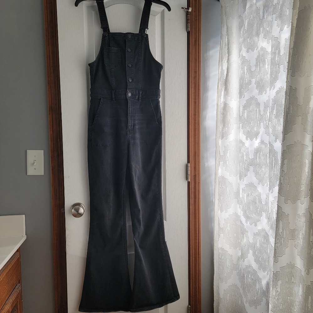 American Eagle Flare Stretchy Denim Overall